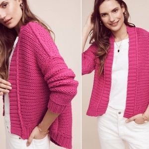 Anthropologie by Moth Open Front Chunky Cardigan S